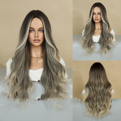 Peluca Larga Ondulada para Mujer - Cabello Teñido de Moda - Image 4