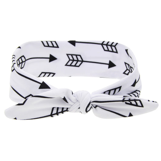 Two blue headbands with white polka dots and knotted bows, one adult-sized and one child-sized, for a matching set. - Image 14
