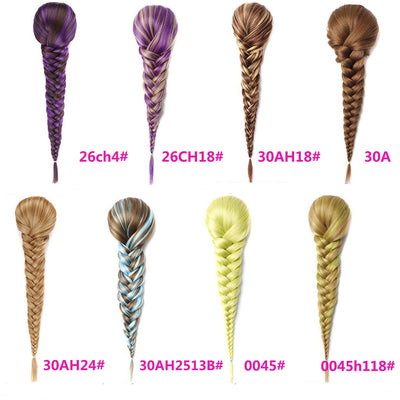 Peluca Trenza Sintética Cola de Caballo Estilo Fishtail para Mujer - Image 40