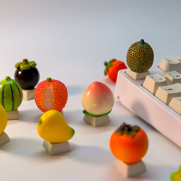 Keycap 3D de Frutas Realistas con Eje Cruzado