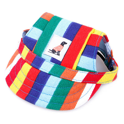 Orange pet baseball cap with ear holes and a curved brim, featuring a small patch with a dog graphic. - Image 10