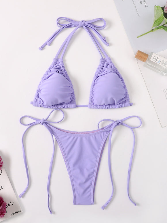 Bikini de Cintura Ajustable con Diseño Creativo para Mujer