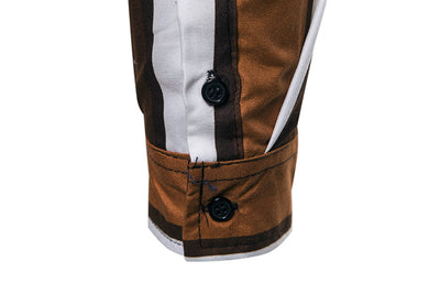 Camisa de Playa Entallada a Rayas con Mangas Largas - Estilo Británico - Image 12