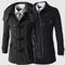 Chaqueta Larga con Capucha en Colores Sólidos para Hombre