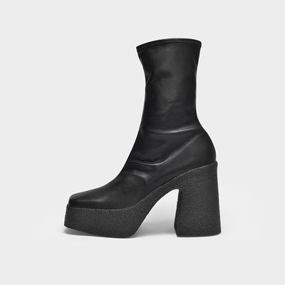 Botas Retro de Tacón Alto para Primavera y Otoño - Image 3