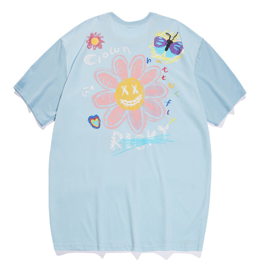 Camiseta Manga Corta Pareja Tendencia Nacional - Ropa de Verano Unisex