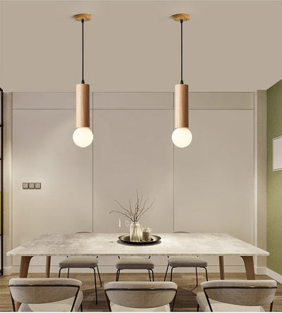 Lámpara Colgante de Madera para Restaurante - Diseño Moderno Minimalista - Image 23