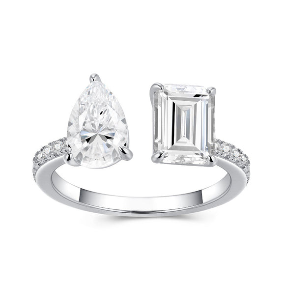 Anillo de Moissanita Cuadrada en Plata 925 - Lujo Accesible sin Desvanecimiento