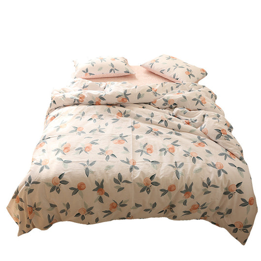 Juego de Cama 7 Piezas: Sábanas de Algodón y Edredón Floral - Image 7