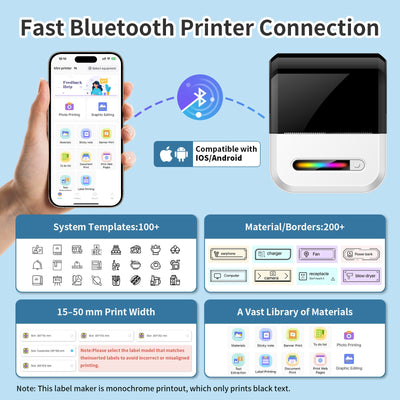 Impresora Térmica Portátil Bluetooth Adhesiva - Etiquetadora Compacta Inalámbrica - Image 3