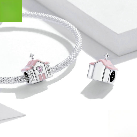 Abalorio de Plata 925 con Cruz para Pulseras y Accesorios de Boda