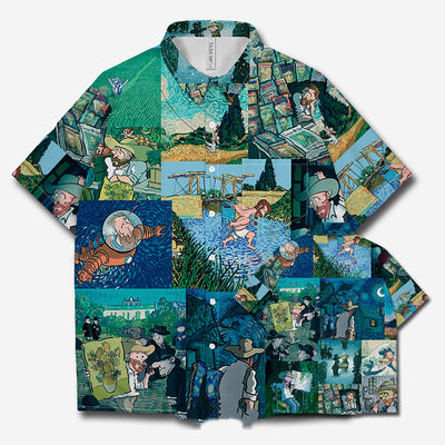 Playera Estampada Cielo Estrellado y Campo de Trigo - Image 3