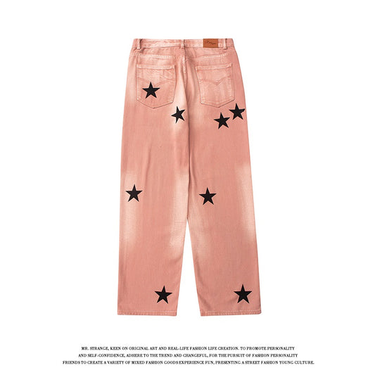 Pantalones Vaqueros Rectos Estilo Retro Americano con Detalles Rotos - Image 2