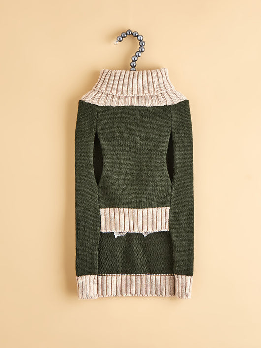 Suéter Militar para Perro Verde Oliva - Diseño Simple Otoño Invierno - Image 16