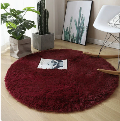 Alfombra Redonda de Pelaje Suave para Sala, Dormitorio y Cuarto Infantil - Image 16
