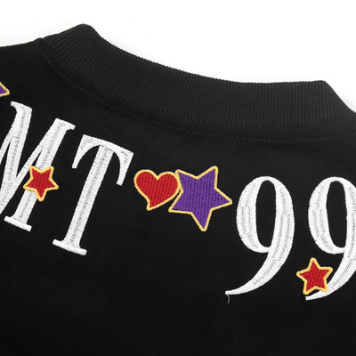 Camiseta Cuello Redondo con Letras Bordadas para Hombre - Image 4
