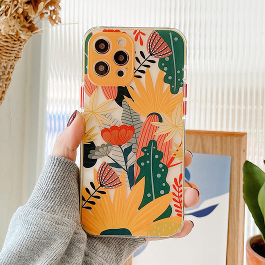 Funda Protectora Apple con Diseño Floral - Carcasa Resistente a Caídas - Image 12