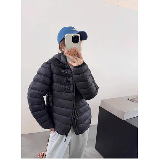 Chaqueta Deportiva de Algodón con Capucha y Patrón Cuadros Horizontales - Image 3