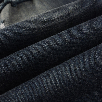 Jeans Azules Rotos con Parches de Cuero para Hombre - Estilo Street - Image 12