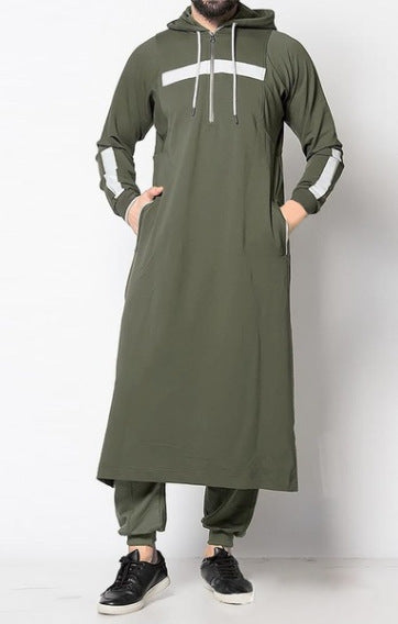 Túnica Islámica Hombre con Capucha y Bolsillos - Thobe Saudí Premium - Image 7