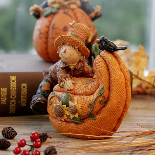 Artesanía de Resina Espantapájaros y Calabaza para Thanksgiving - Image 9