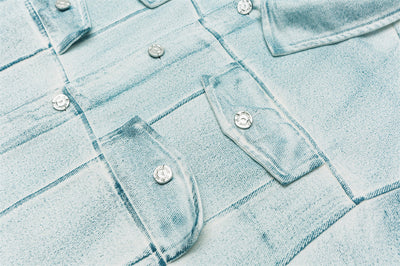Chaqueta Denim Degradado Tie-dye para Hombre - Estilo Urbano Moderno - Image 27
