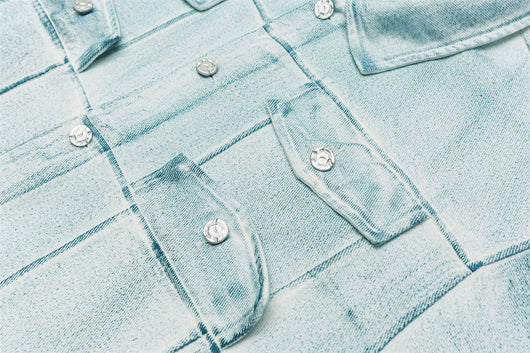 Chaqueta Denim Degradado Tie-dye para Hombre - Estilo Urbano Moderno - Image 27