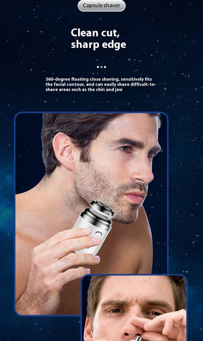 Afeitadora Eléctrica 2 en 1 con Trimmer Nasal Recargable - Image 15