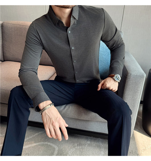 Camisa Stretch Sin Costuras para Hombre con Botones Reforzados - Image 25