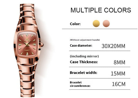 Reloj de Mujer Acero Tungsteno Cuarzo - Diseño Elegante y Moderno - Image 6
