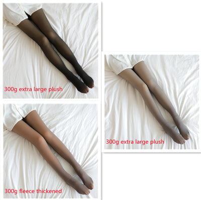 Leggings Térmicos Translúcidos Talla Grande con Forro Polar - Pantimedias Cálidas para Invierno - Image 30