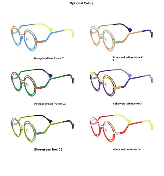 Gafas Redondas de Titanio Puro Ultraligeras Multicolor - Image 13