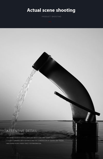 Grifo de Lujo Dorado con Cascada para Lavamanos - Agua Fría y Caliente - Image 20