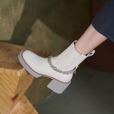 Botas Martin Casual de Suela Gruesa y Punta Redonda para Mujer - Image 10