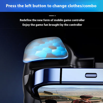 Black and white mobile phone game controller with semiconductor refrigeration, joysticks, D-pad, and action buttons. - Image 2