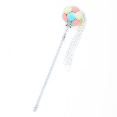 Juguete Interactivo para Gatos con Pelota Tricolor y Varilla Plegable - Image 10