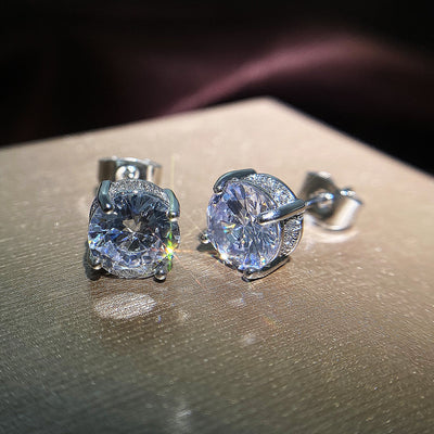 Aretes de Circonita Redonda para Mujer - Elegancia Clásica - Image 9