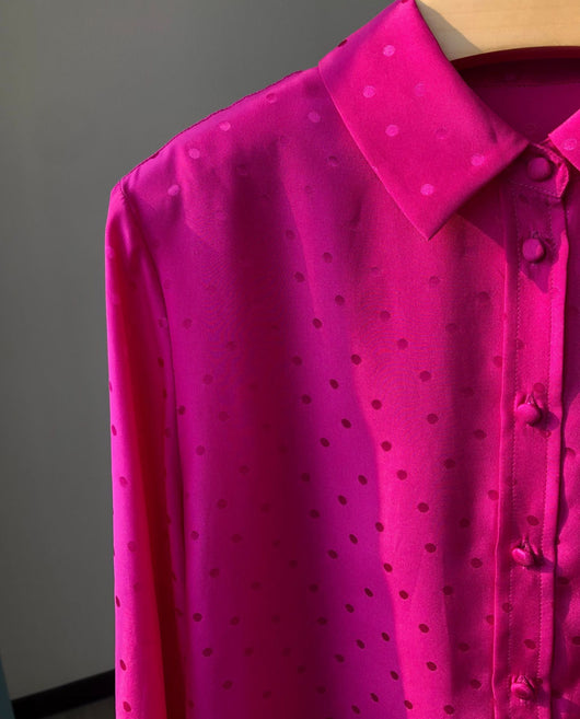 Camisa de Manga Larga en Satén Sedoso Reversible con Brillo - Image 19