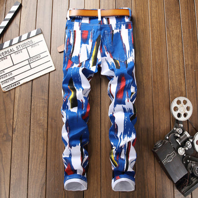 Pantalón Slim Skinny con Estampado 3D Moderno para Hombre - Image 5