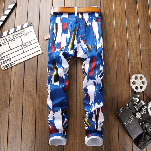 Pantalón Slim Skinny con Estampado 3D Moderno para Hombre - Image 5
