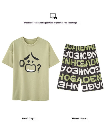 Pijama Corto Holgado para Pareja - Shorts Cómodos de Verano - Image 49