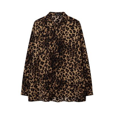 Camisa Vintage Estampado Leopardo Moda Americana para Hombre - Image 22