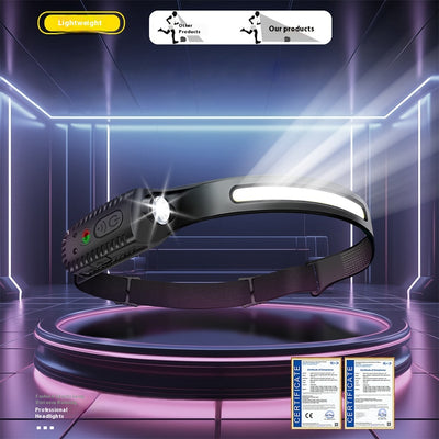 Linterna Frontal LED Recargable USB-C con Sensor de Movimiento - Eco Friendly para Pesca y Running - Image 3