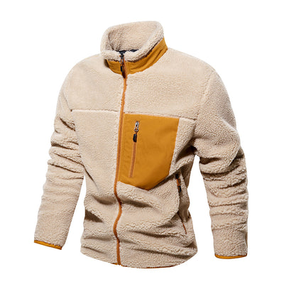 Chaqueta Casual de Terciopelo de Cordero Imitado - Image 12