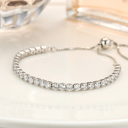 Pulsera de Plata Esterlina con Cristales de Diamante Completo - Image 5