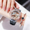 Reloj Mecánico para Mujer con Strass y Correa de Silicona