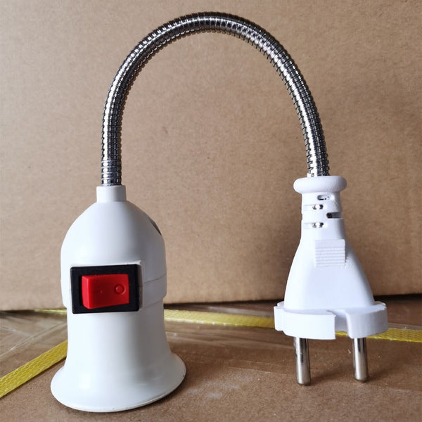 Portalámparas Flexible E27 con Enchufe - Iluminación Instantánea sin Cables