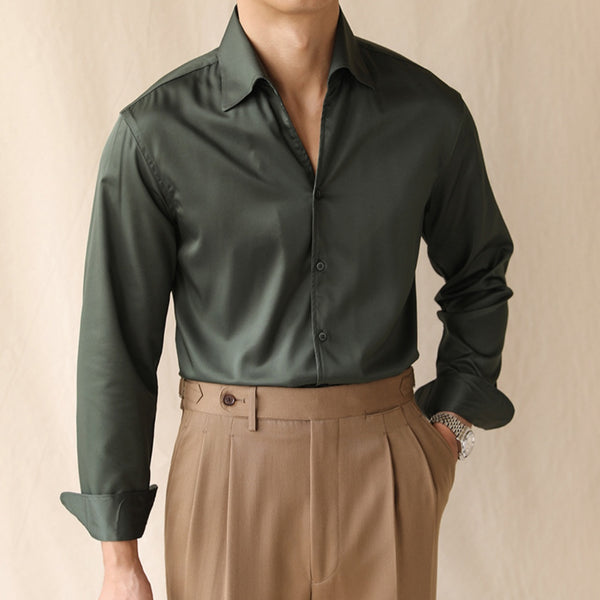 Camisa Manga Larga con Cuello Integrado