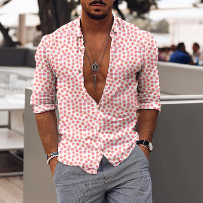 Camisa de Hombre Estampado Floral Romántico para Festividades - Image 5