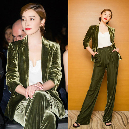 Traje Casual Elegante con Pantalón Ancho de Pierna Amplia - Image 14